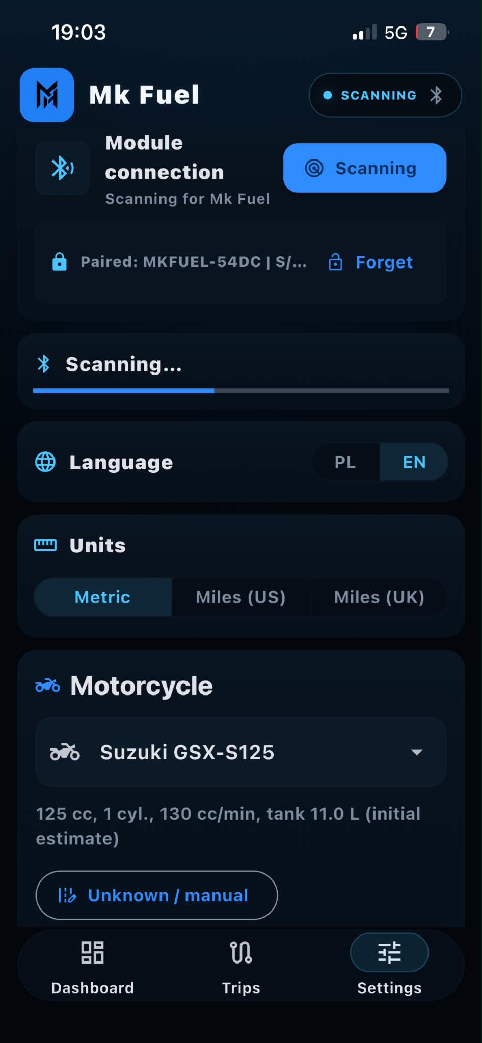 Parowanie aplikacji z modułem przez Bluetooth